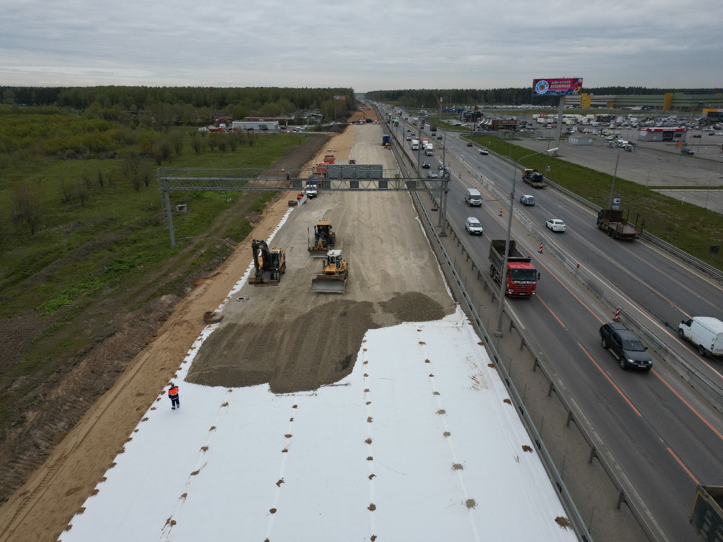 видео с коптера, шоссе, пушкинский,