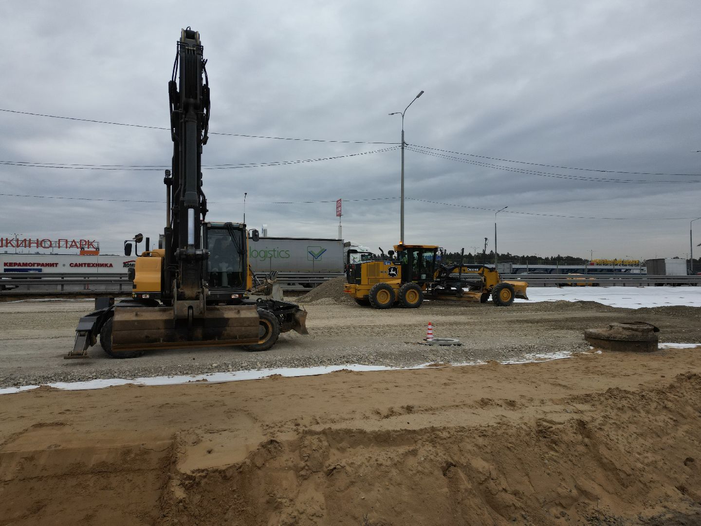 видео с коптера, шоссе, пушкинский,