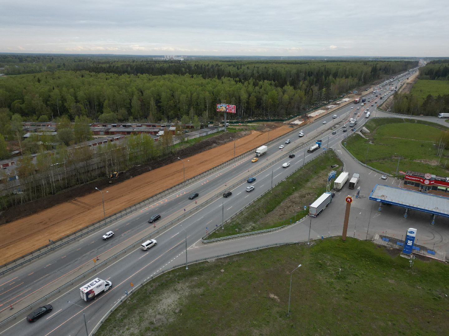 видео с коптера, шоссе, пушкинский,