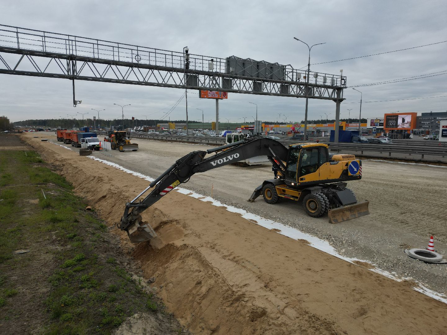 видео с коптера, шоссе, пушкинский,