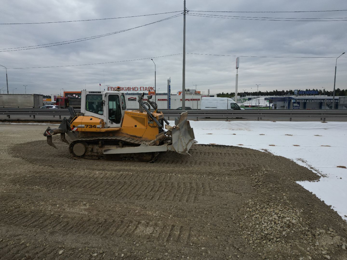 видео с коптера, шоссе, пушкинский,