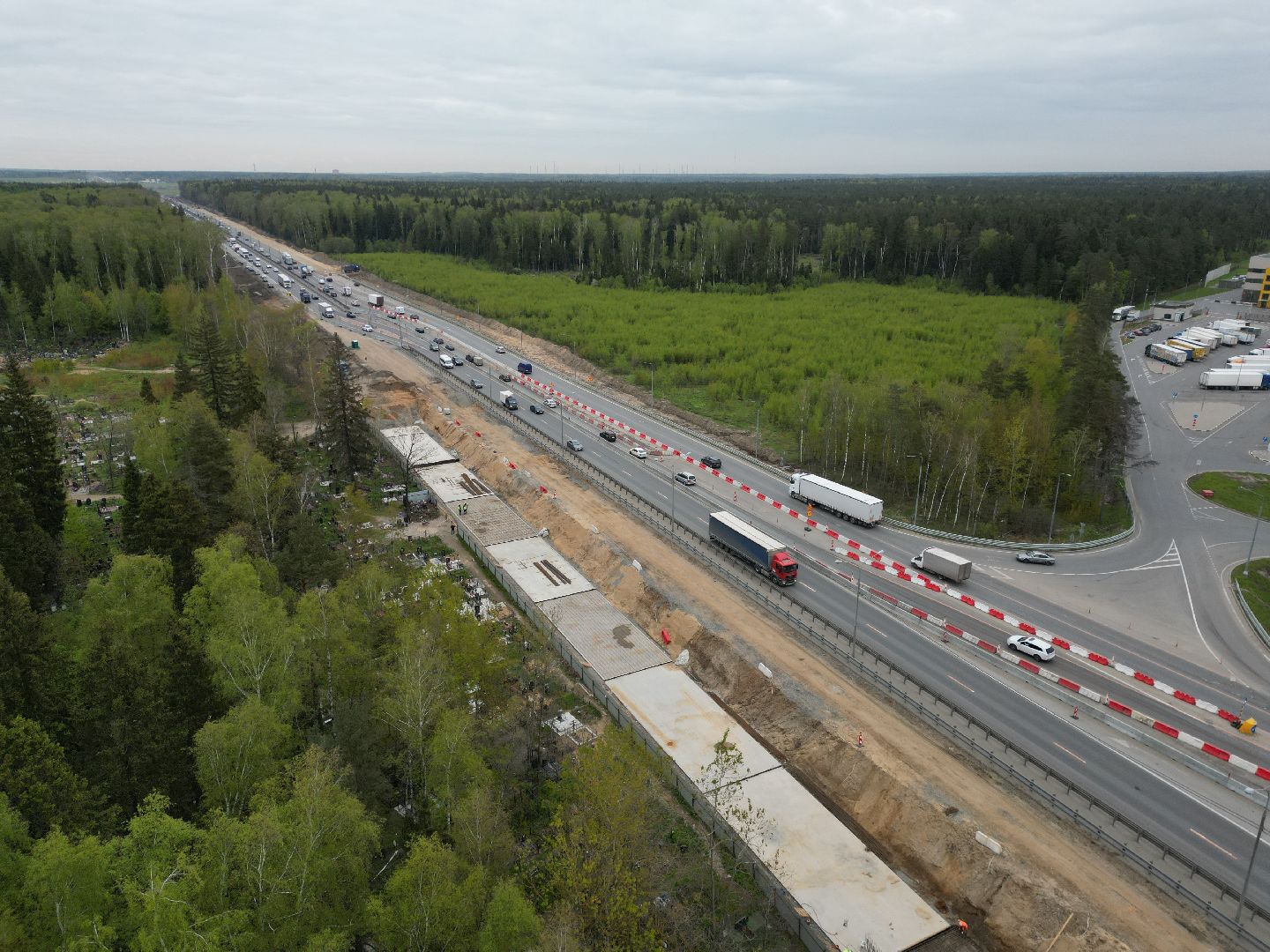 видео с коптера, шоссе, пушкинский,