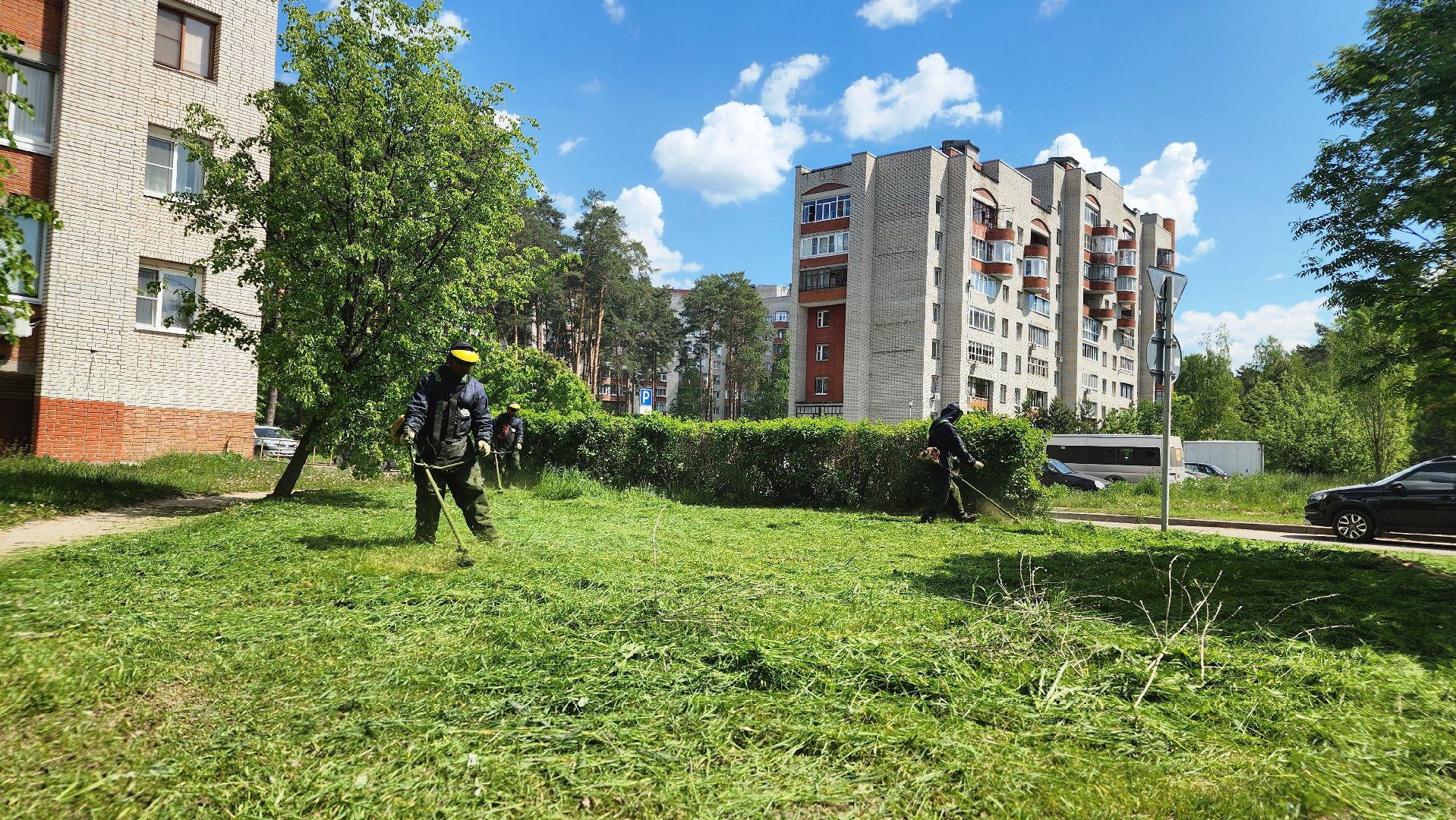 благоустройство, комбинат благоустройства, протвино, окос травы, порядок,