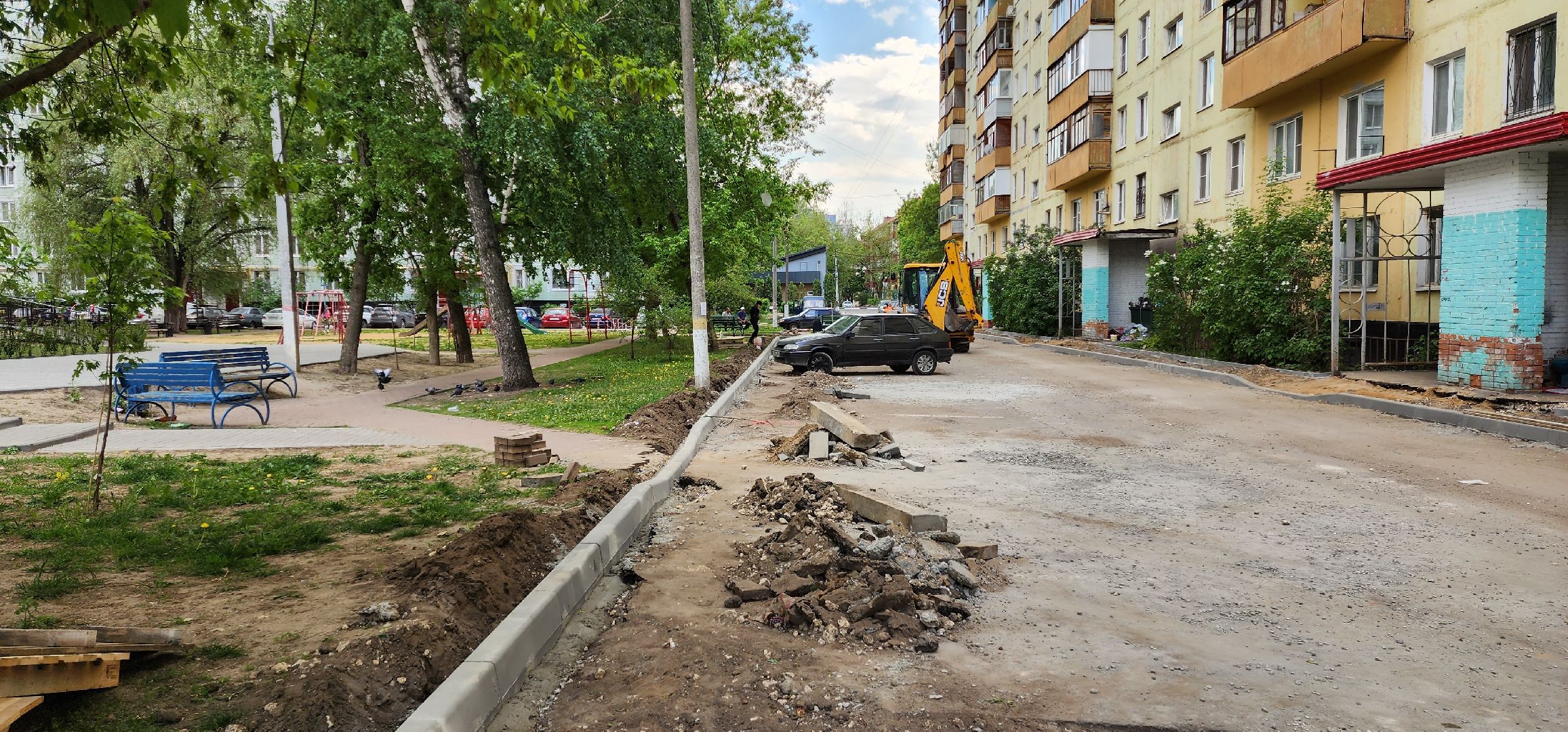 раменское, благоустройство, комплексное благоустройство двора дома 9 на улице Гурьева,