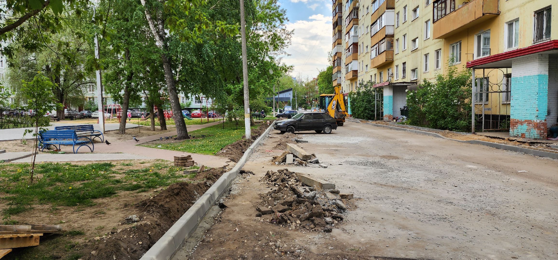 раменское, благоустройство, комплексное благоустройство двора дома 9 на улице Гурьева,