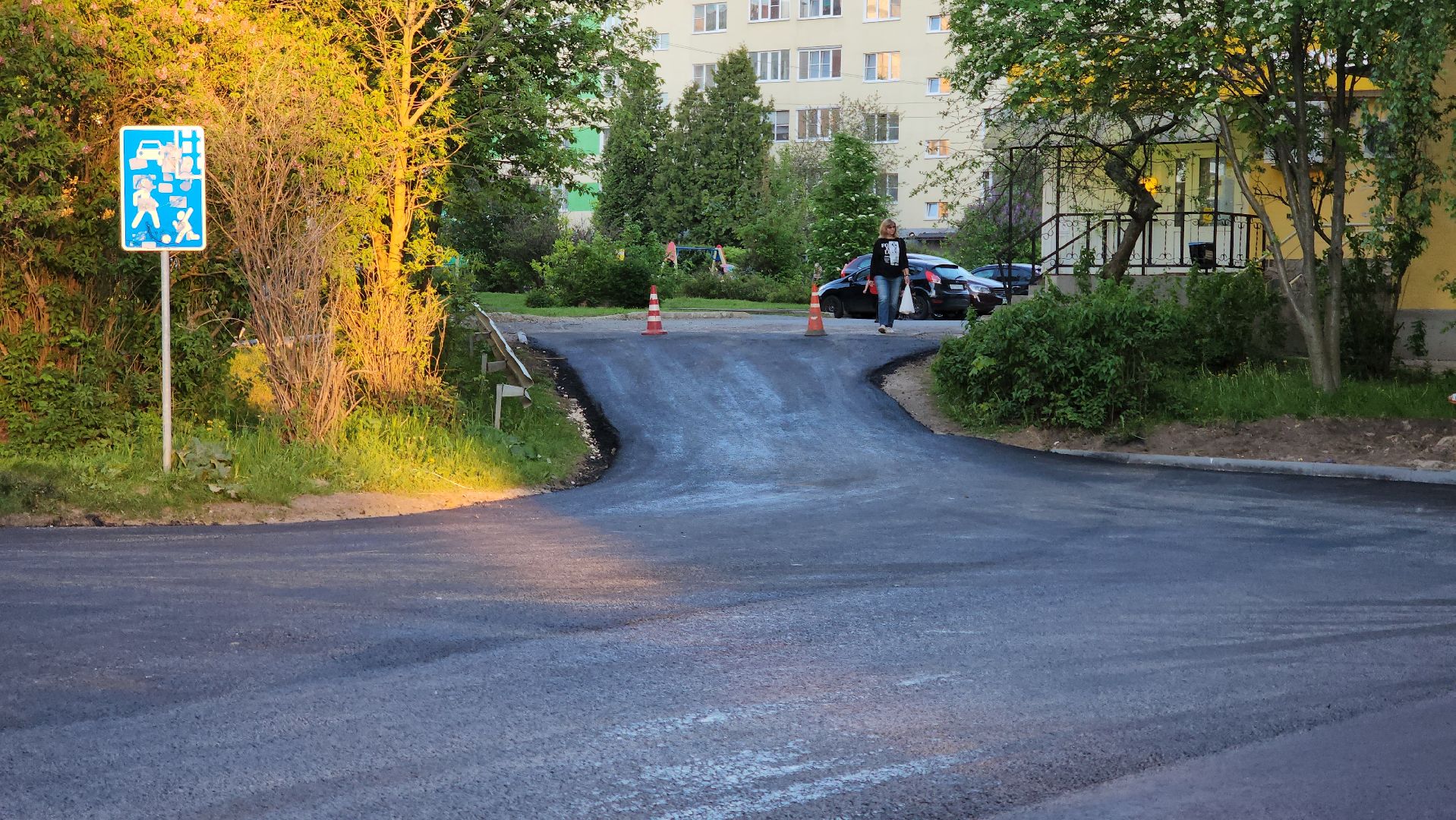 кашира, новокаширская, ремонт дороги, бордюры, тротуар, дорожная разметка, знаки,