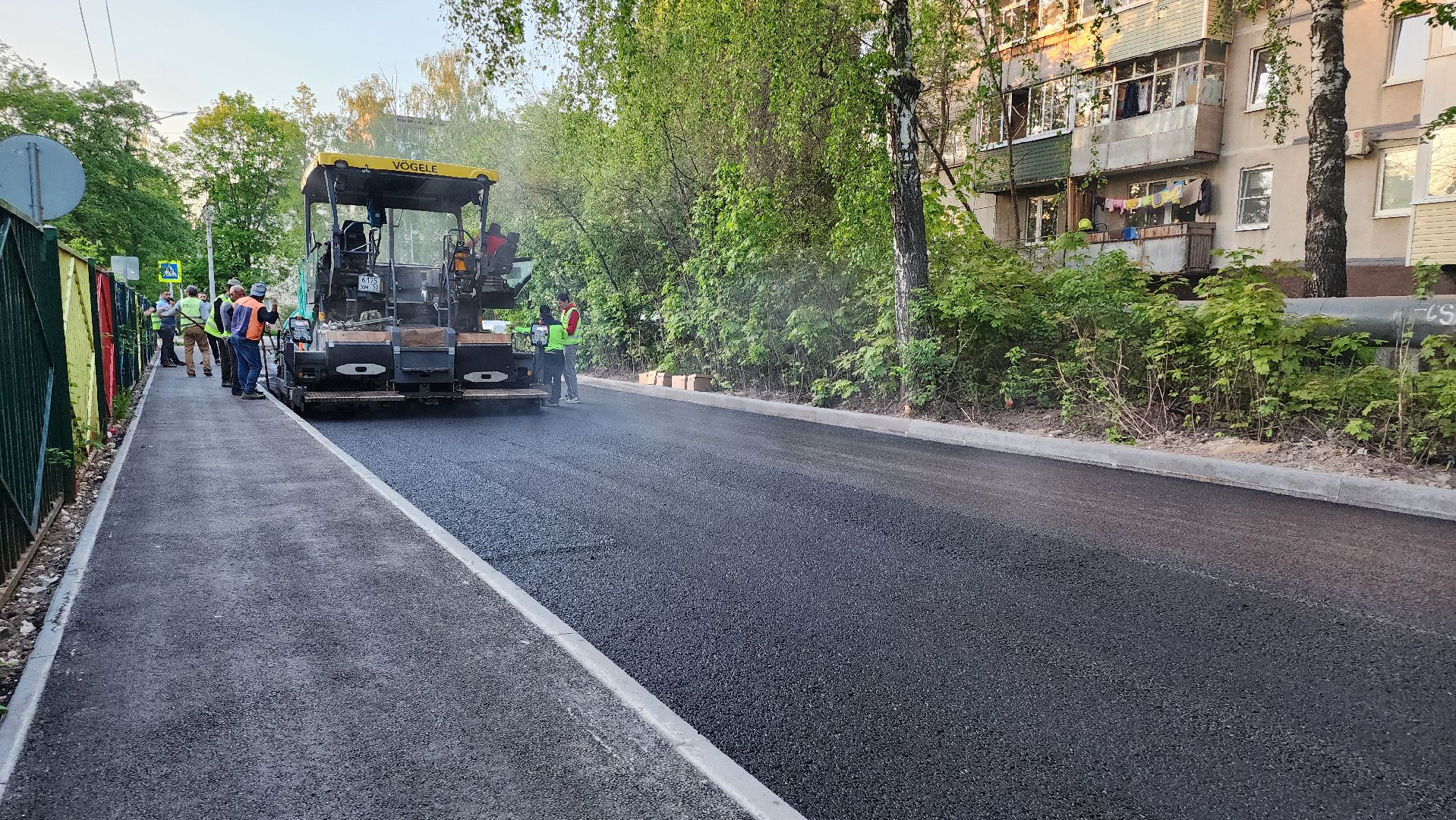 кашира, новокаширская, ремонт дороги, бордюры, тротуар, дорожная разметка, знаки,