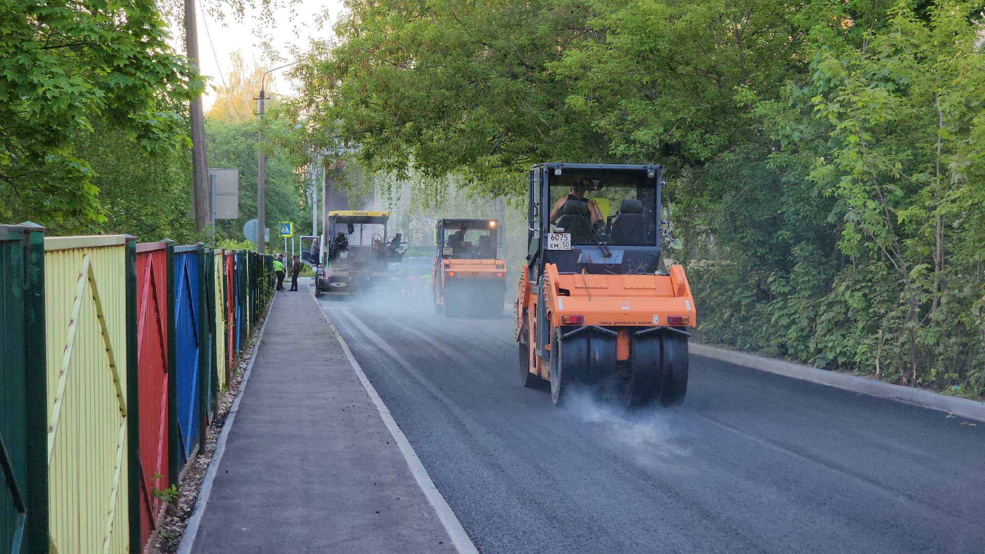 кашира, новокаширская, ремонт дороги, бордюры, тротуар, дорожная разметка, знаки,