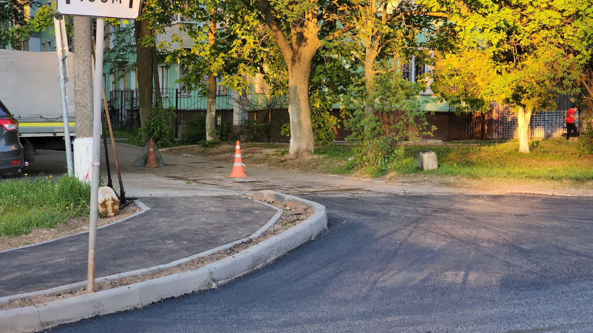 кашира, новокаширская, ремонт дороги, бордюры, тротуар, дорожная разметка, знаки,