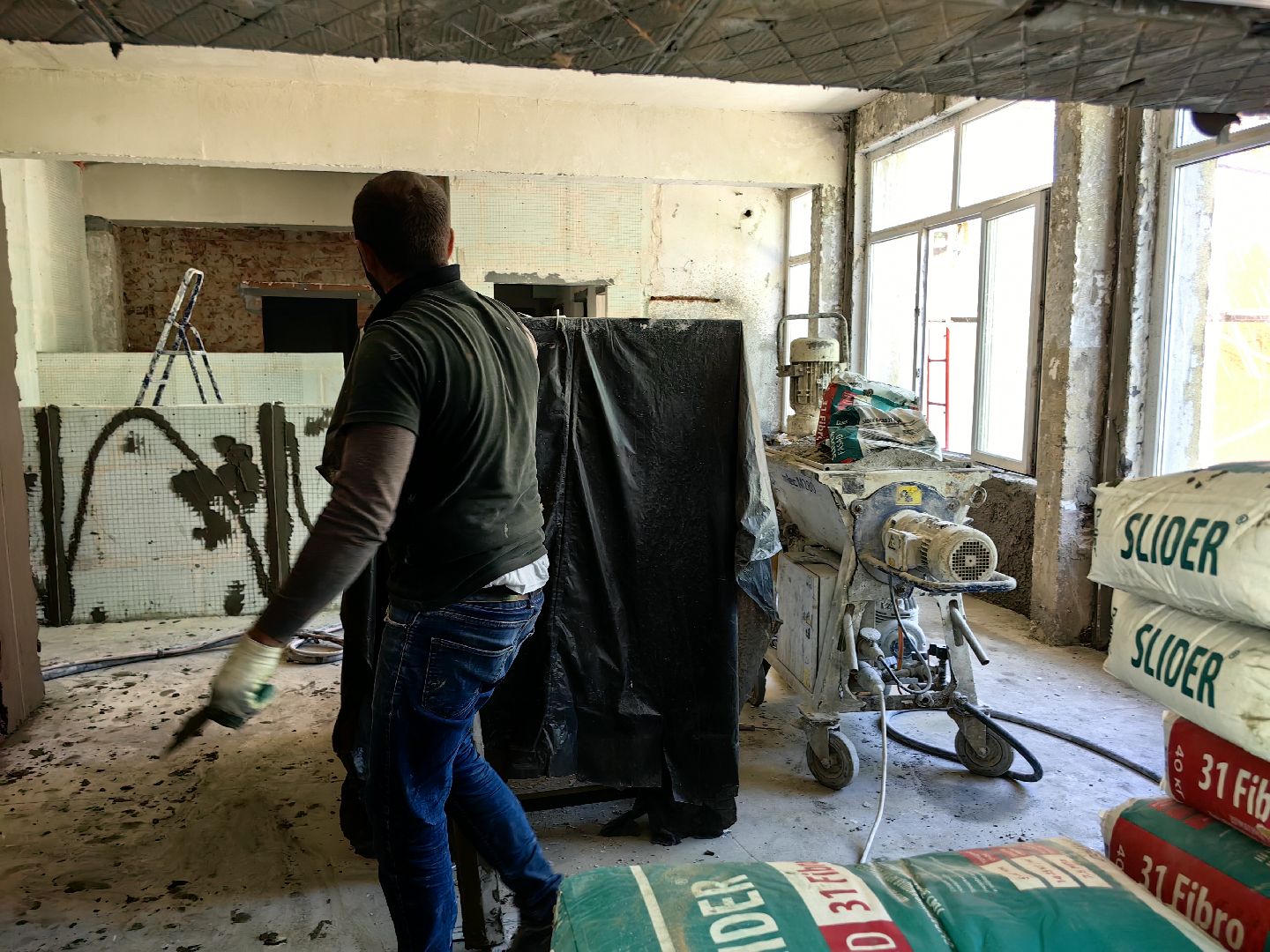 капитальный ремонт, школа, фасад, кровля, оборудование, техника, бригада рабочих, объект,