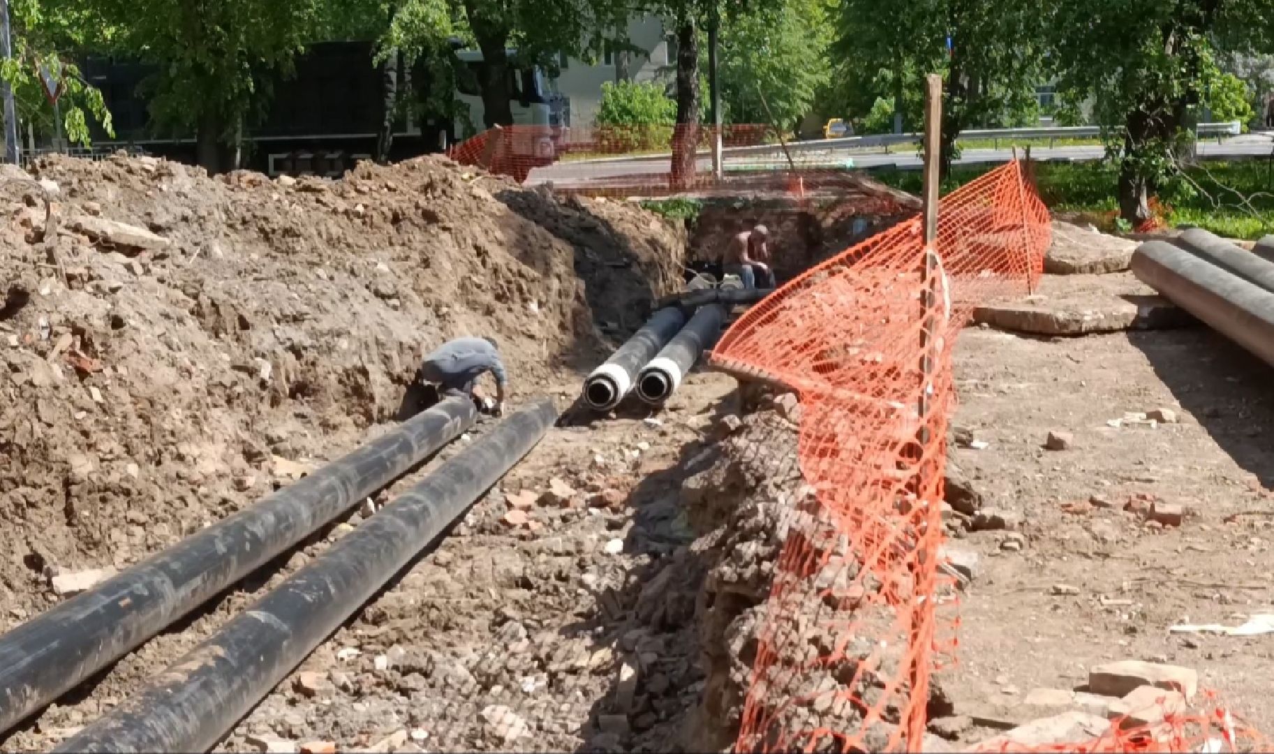 Бронницы, Замена теплотрассы, Благоустройство, Замена труб,