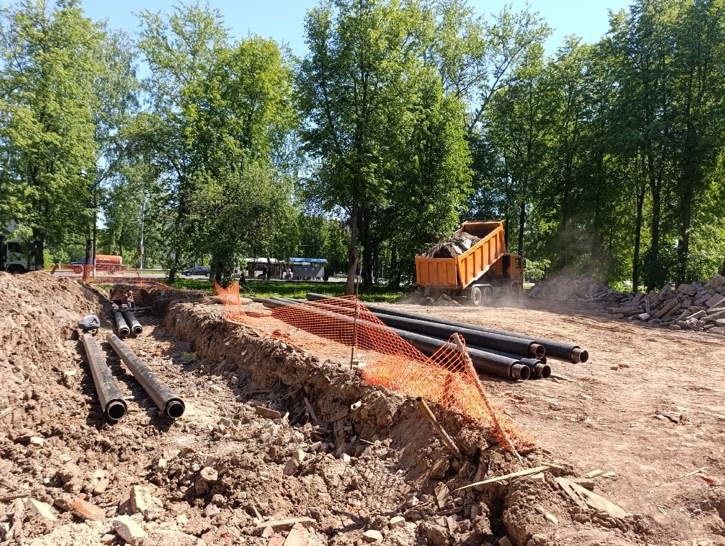 Бронницы, Замена теплотрассы, Благоустройство, Замена труб,