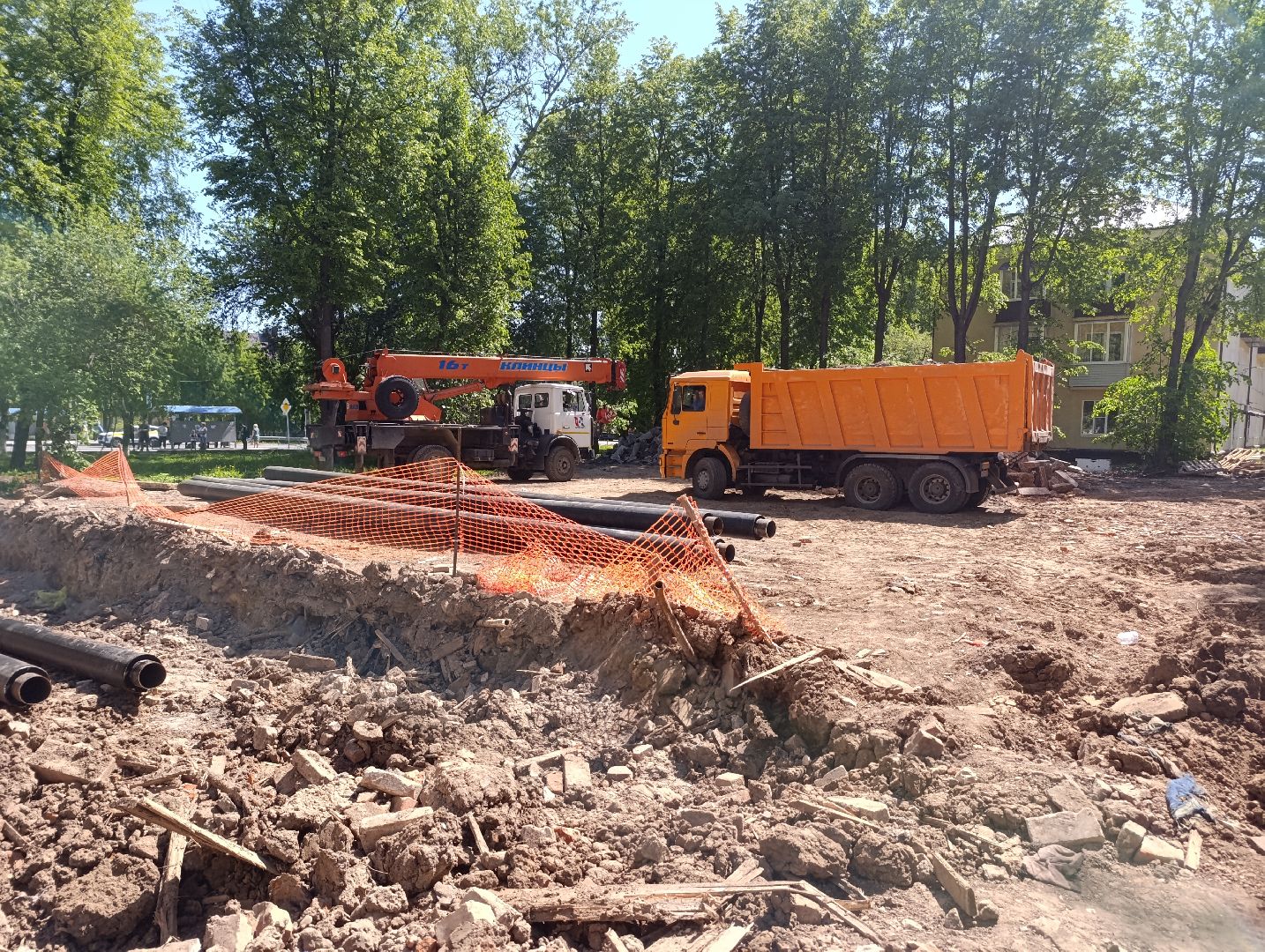 Бронницы, Замена теплотрассы, Благоустройство, Замена труб,