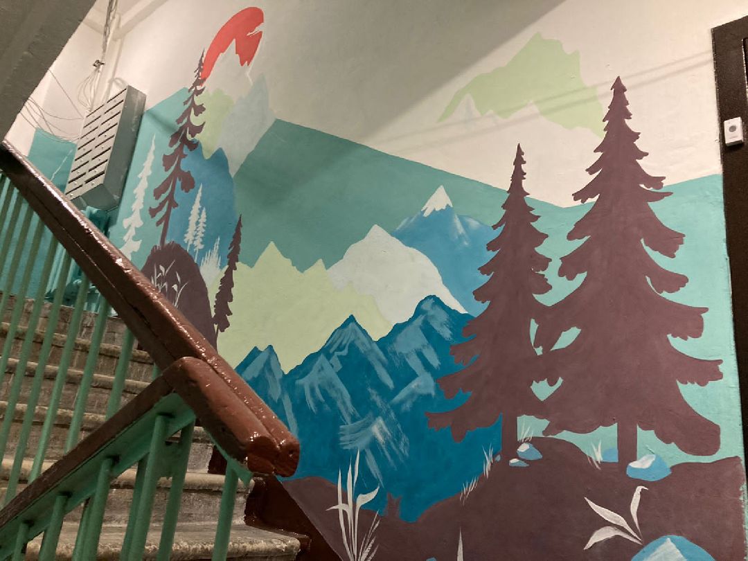 ЖКХ, ремонт подъездов, роспись стен