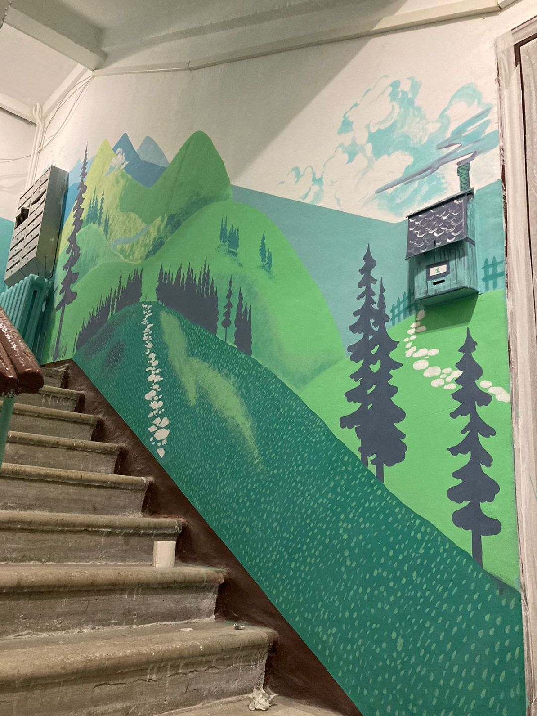 ЖКХ, ремонт подъездов, роспись стен