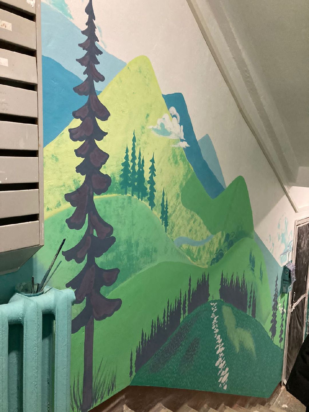 ЖКХ, ремонт подъездов, роспись стен