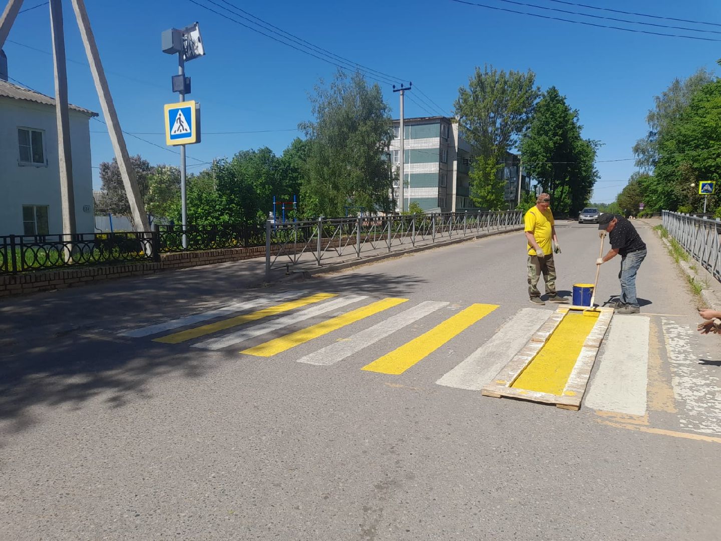 лотошино, благоустройство, дороги, пешеходная разметка,