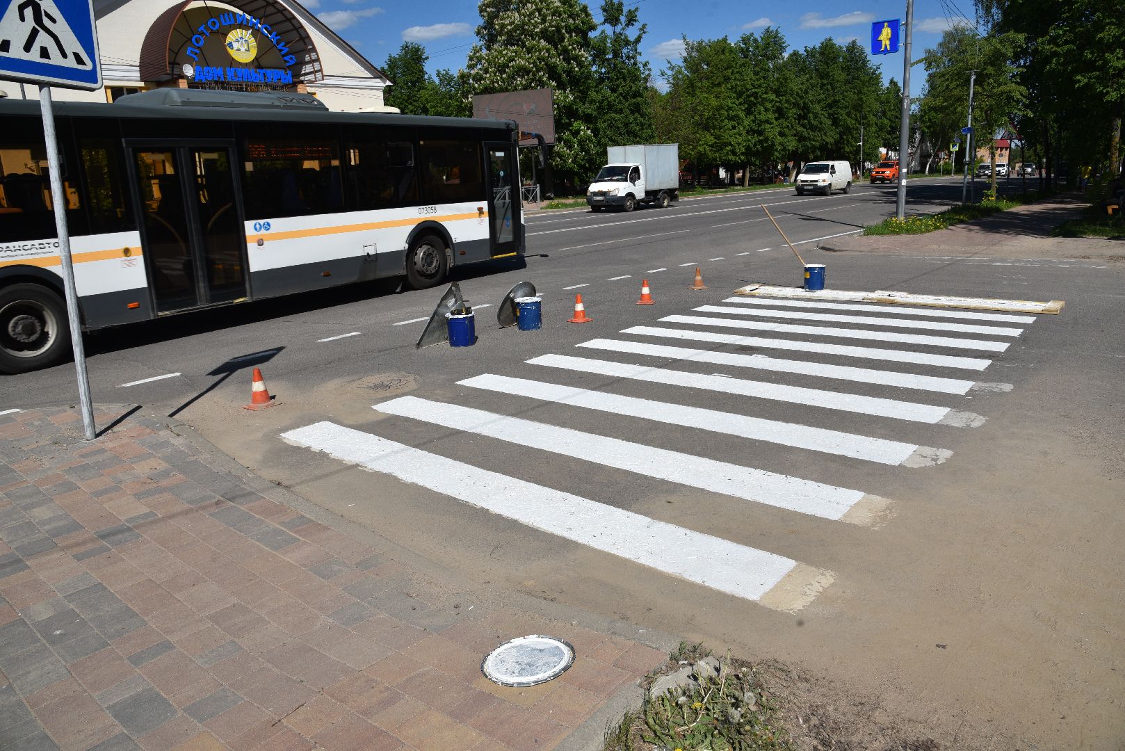 лотошино, благоустройство, дороги, пешеходная разметка,