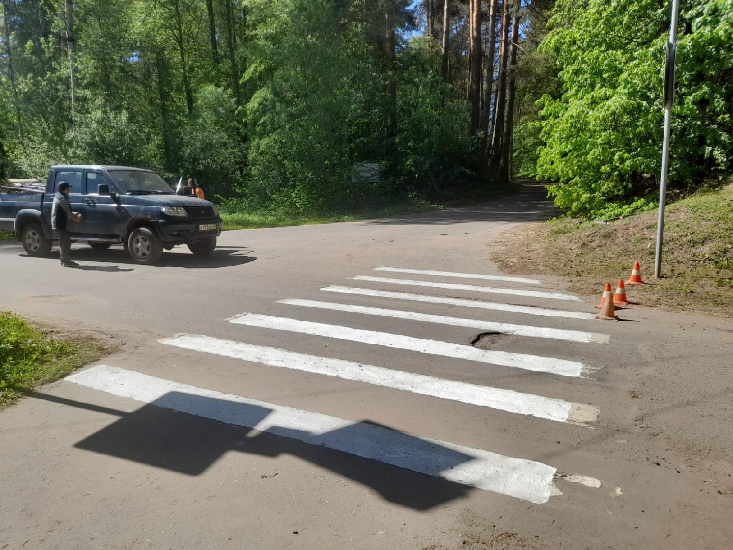 лотошино, благоустройство, дороги, пешеходная разметка,