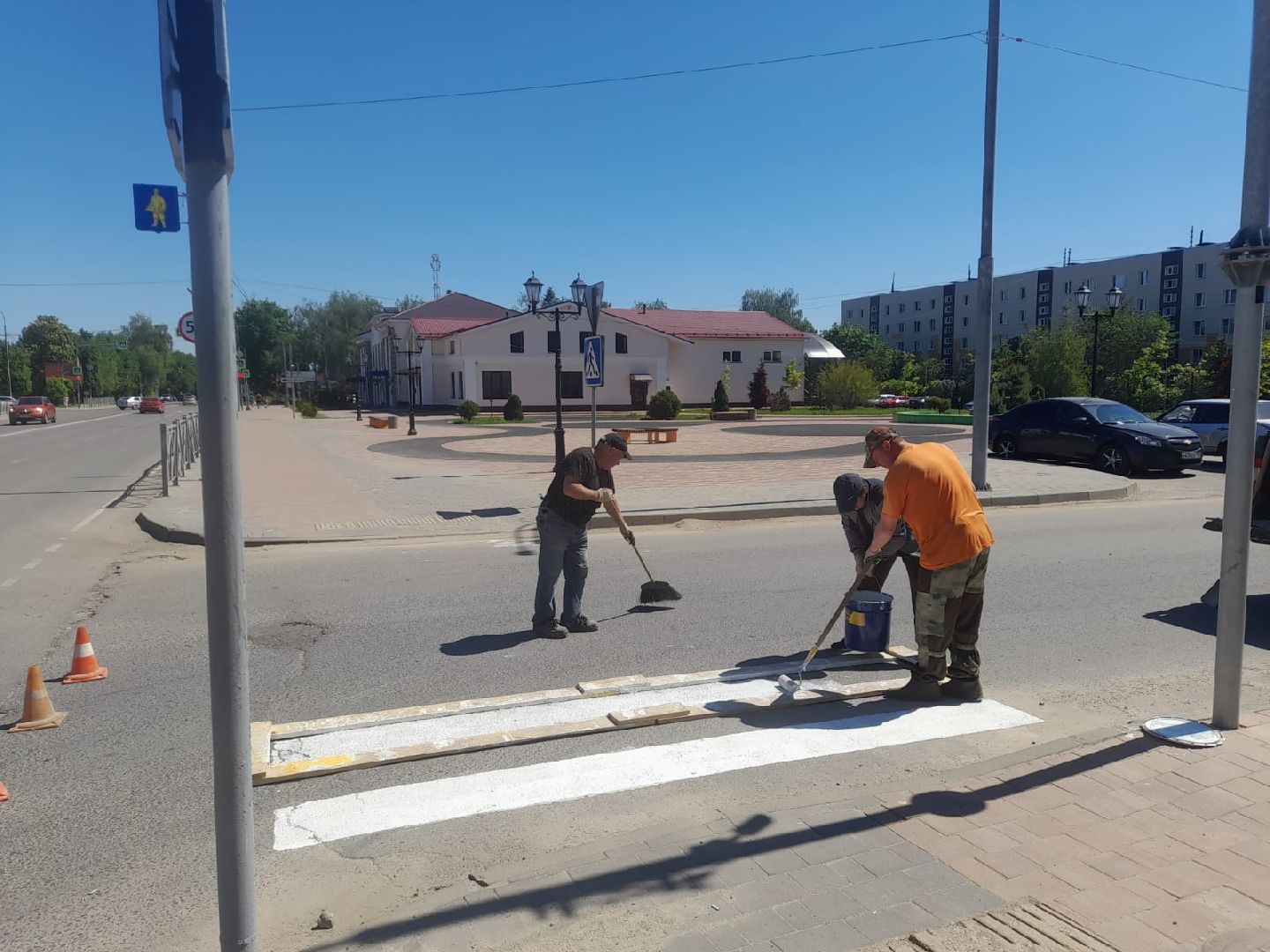 лотошино, благоустройство, дороги, пешеходная разметка,