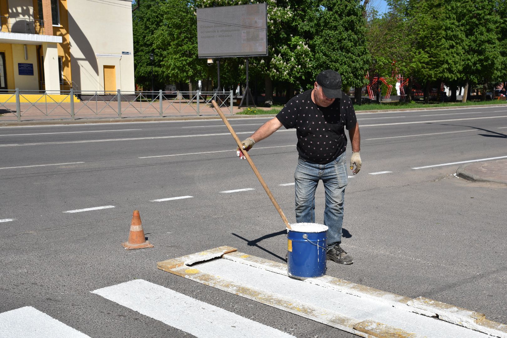 лотошино, благоустройство, дороги, пешеходная разметка,