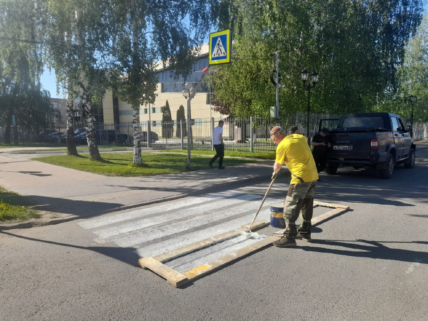 лотошино, благоустройство, дороги, пешеходная разметка,