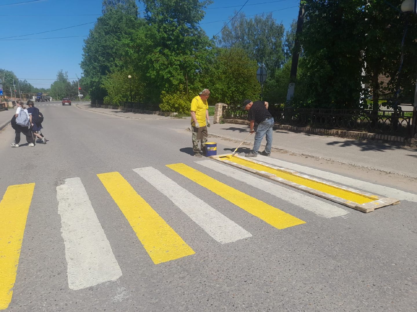 лотошино, благоустройство, дороги, пешеходная разметка,