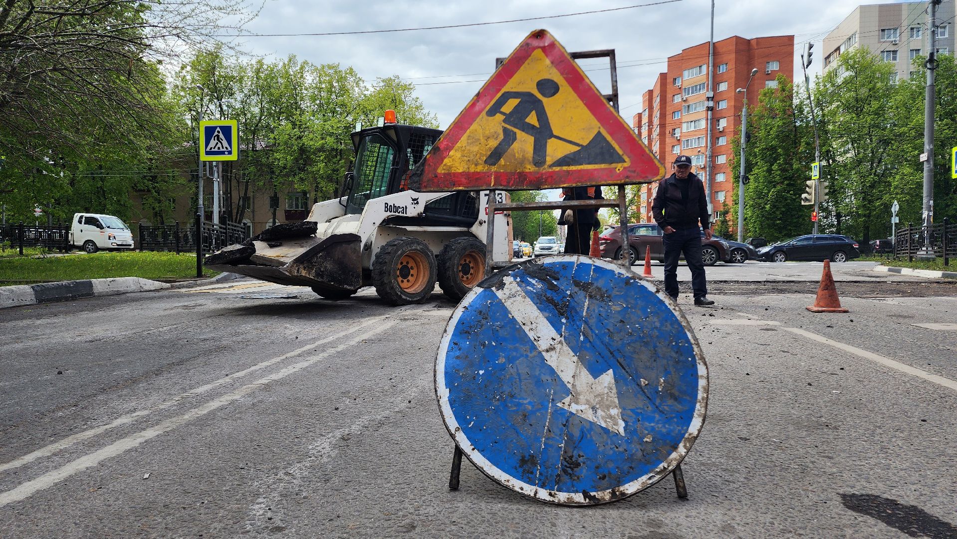 Ремонт дорог, Пешеходный переход, Домодедово, Подмосковье, Дорожная служба, безопасное движение, безопасность дорожного движения, укладка асфальта, Демонтажные работы,