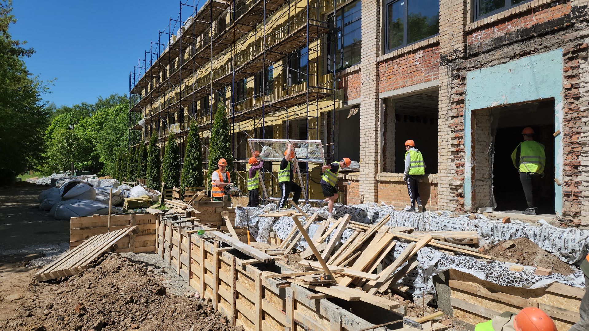 кашира, ожерелье, ремонт, капитальный ремонт школы, вентфасад, инженерные системы, благоустройство, детская площадка,