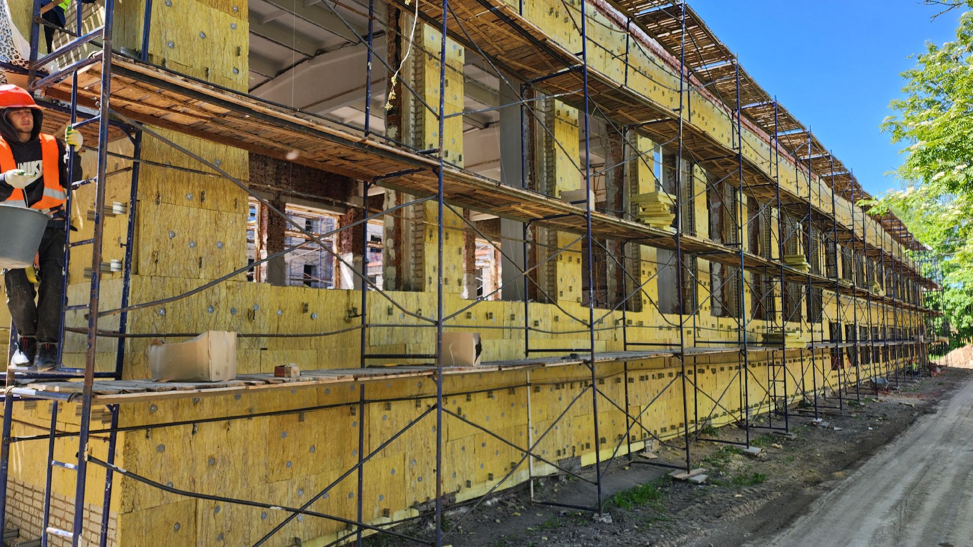 кашира, ожерелье, ремонт, капитальный ремонт школы, вентфасад, инженерные системы, благоустройство, детская площадка,