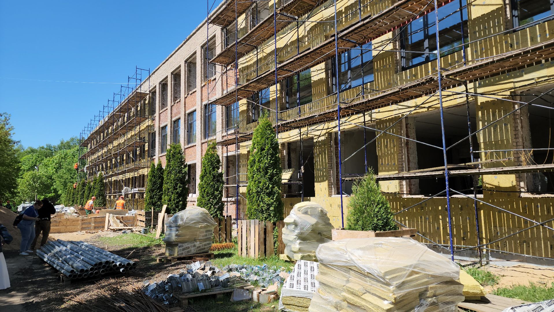 кашира, ожерелье, ремонт, капитальный ремонт школы, вентфасад, инженерные системы, благоустройство, детская площадка,