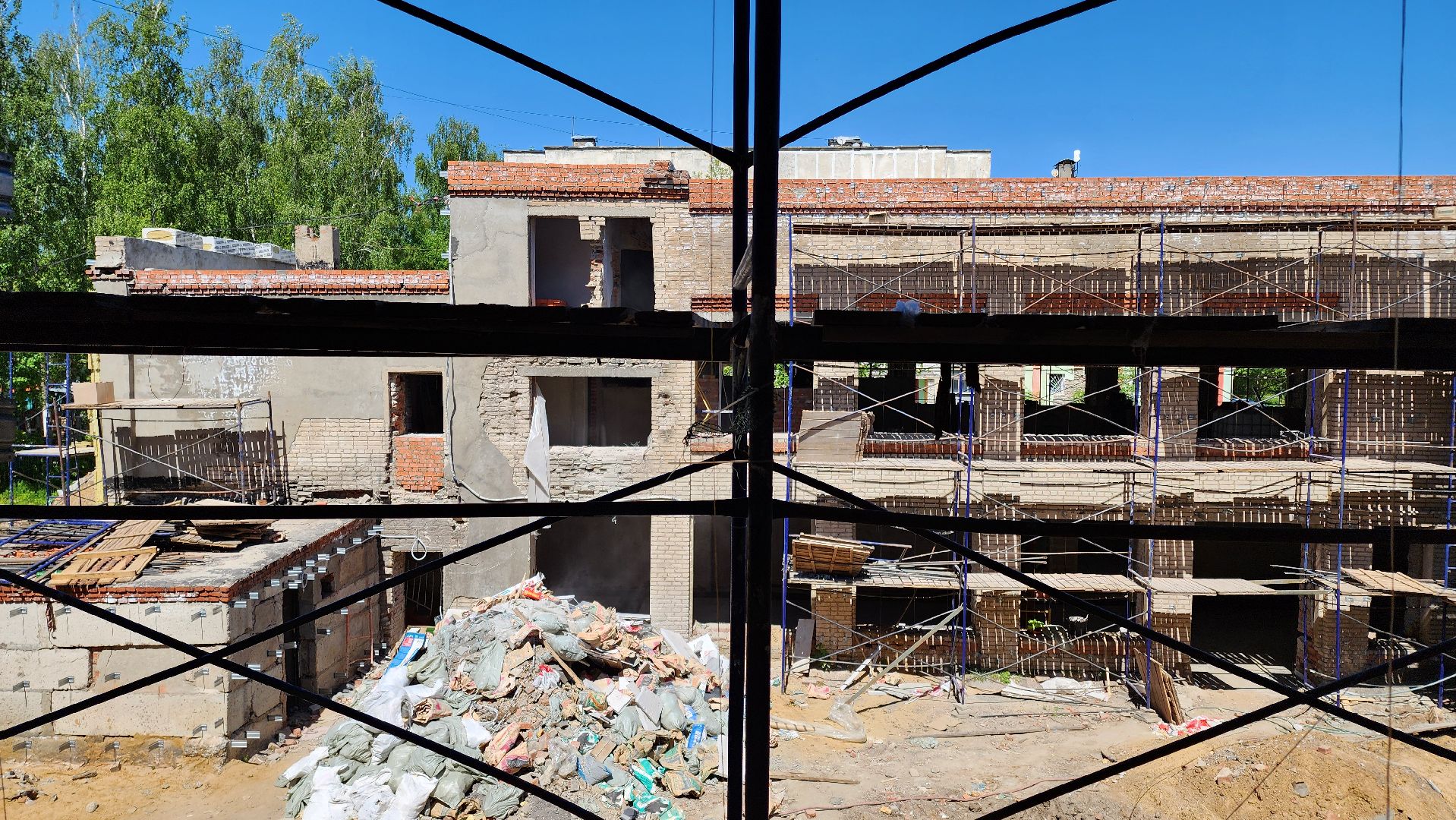 кашира, ожерелье, ремонт, капитальный ремонт школы, вентфасад, инженерные системы, благоустройство, детская площадка,