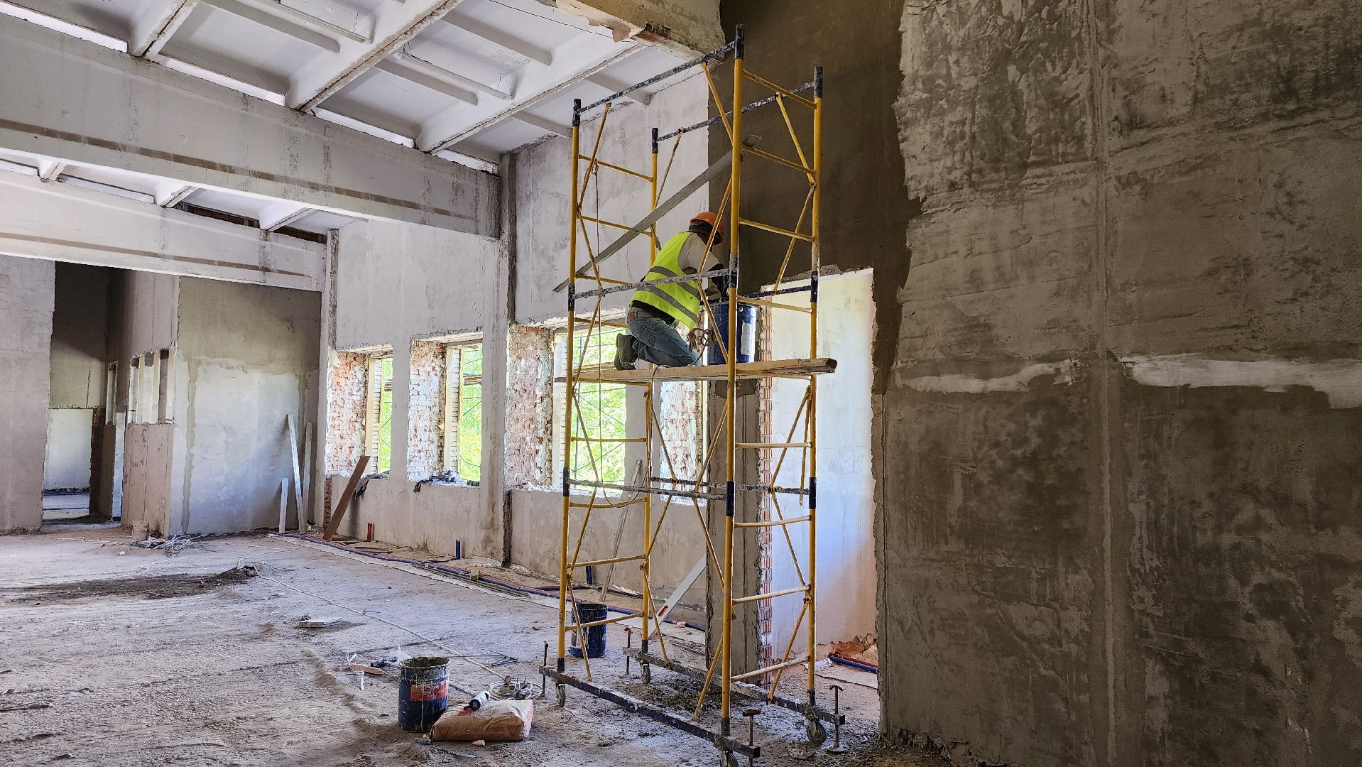 кашира, ожерелье, ремонт, капитальный ремонт школы, вентфасад, инженерные системы, благоустройство, детская площадка,