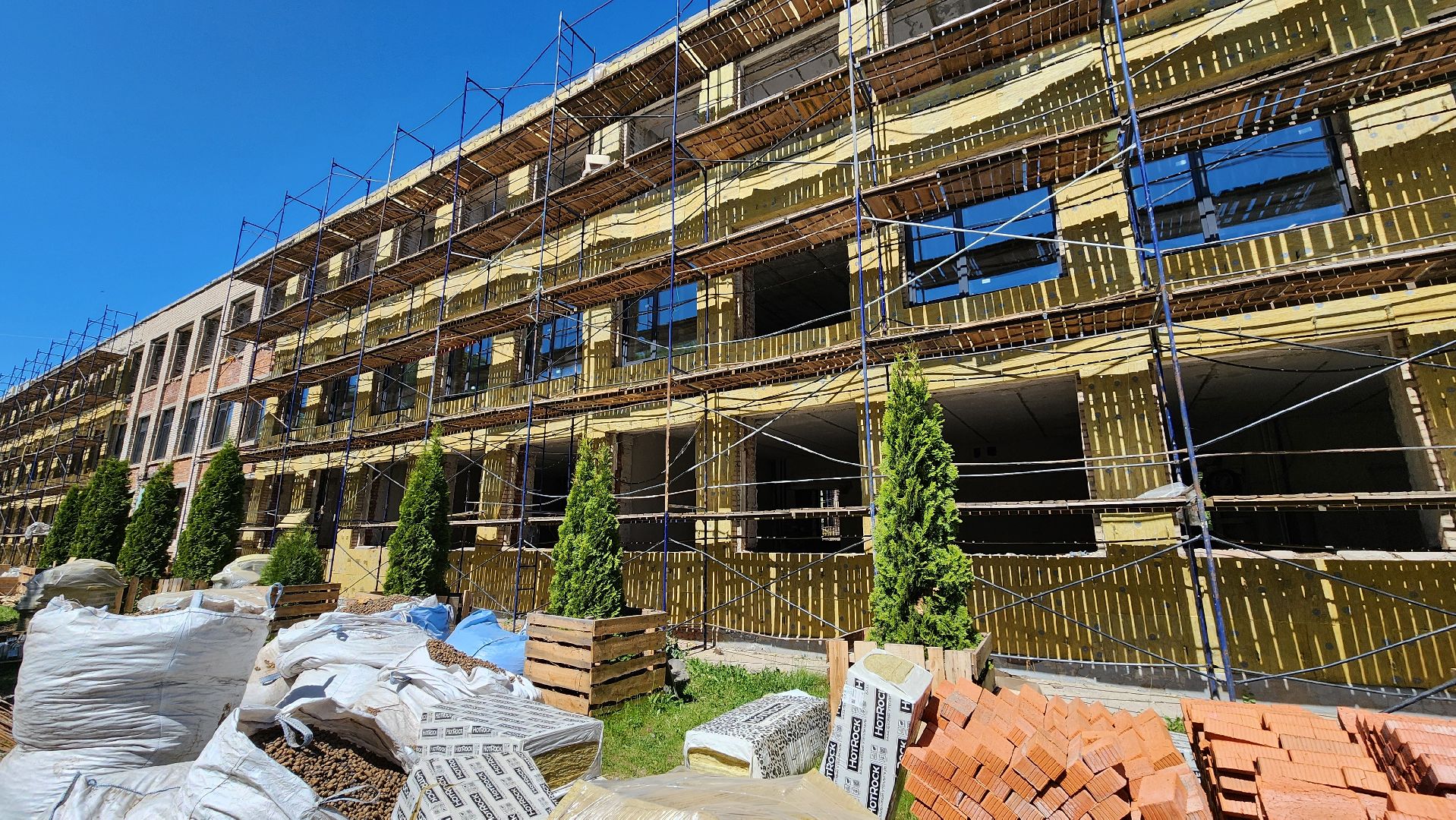 кашира, ожерелье, ремонт, капитальный ремонт школы, вентфасад, инженерные системы, благоустройство, детская площадка,