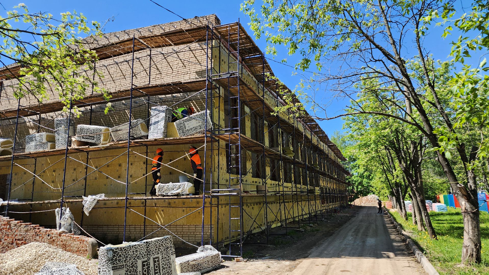 кашира, ожерелье, ремонт, капитальный ремонт школы, вентфасад, инженерные системы, благоустройство, детская площадка,