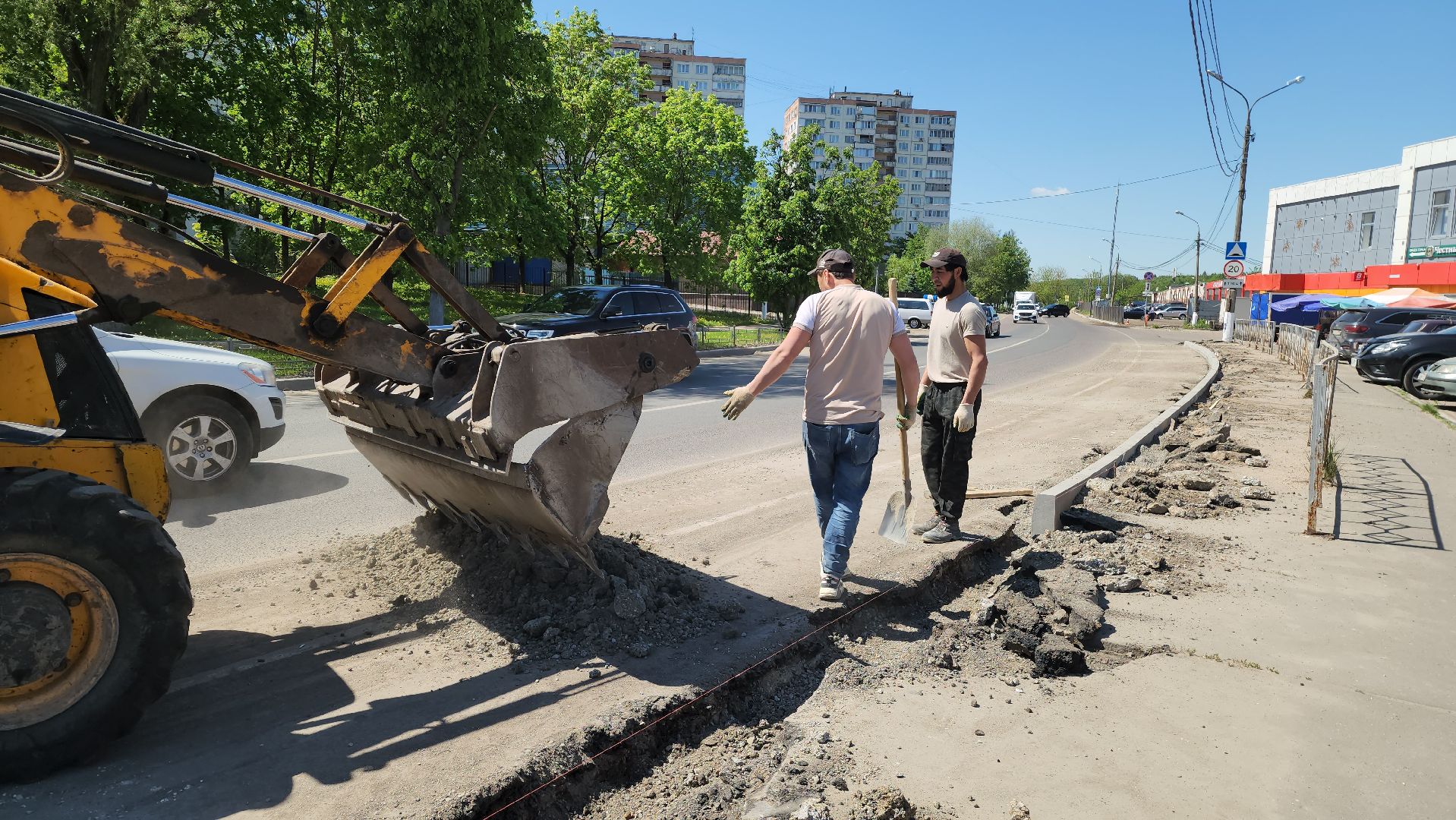 ремонт дорог, красногорск, бордюр, бордюрный камень, благоустойство,