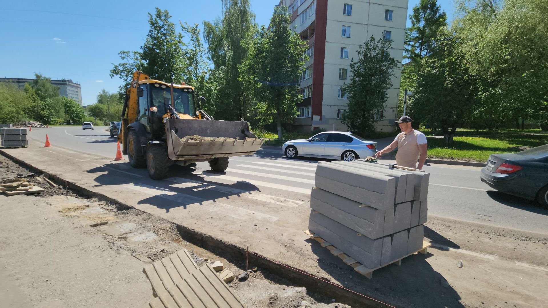 ремонт дорог, красногорск, бордюр, бордюрный камень, благоустойство,