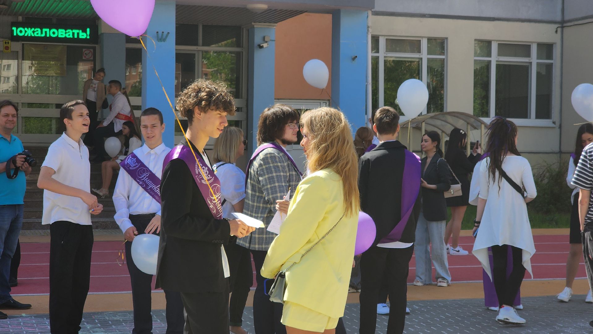 долгопрудный, последний звонок, 9 класс, 14 школа, пристройка к школе,