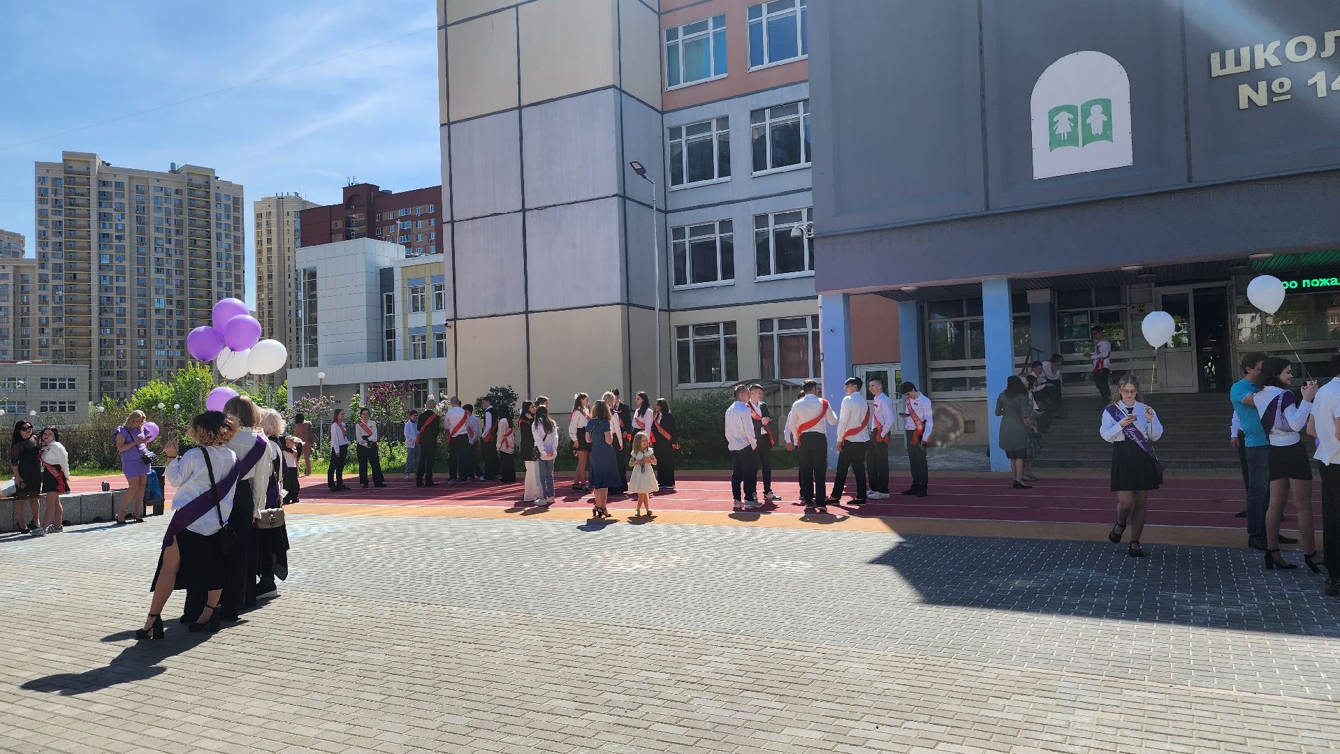 долгопрудный, последний звонок, 9 класс, 14 школа, пристройка к школе,