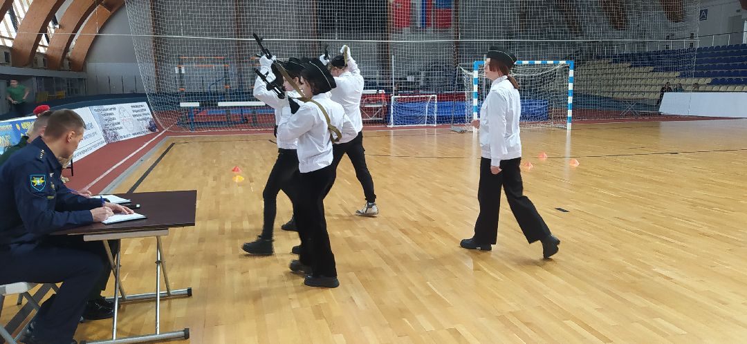 Спорт, соревнования, Щёлково, строевая подготовка, юнармейцы