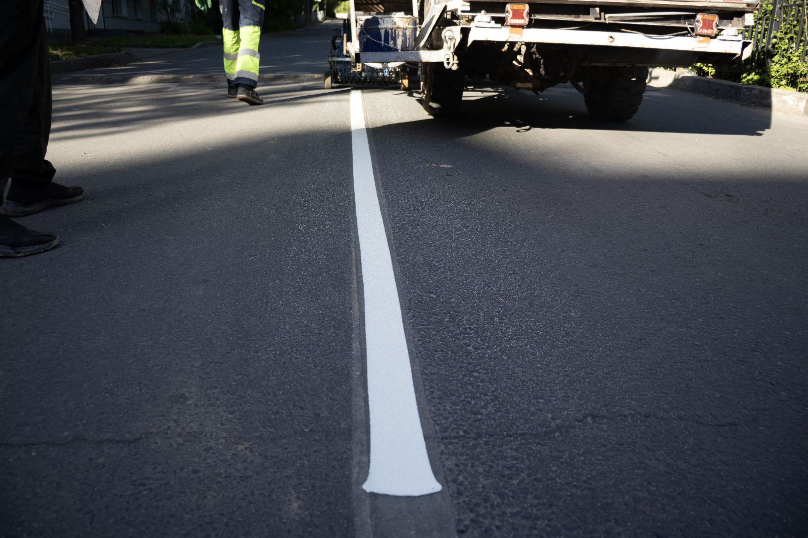 разметка, дзержинский, дороги,