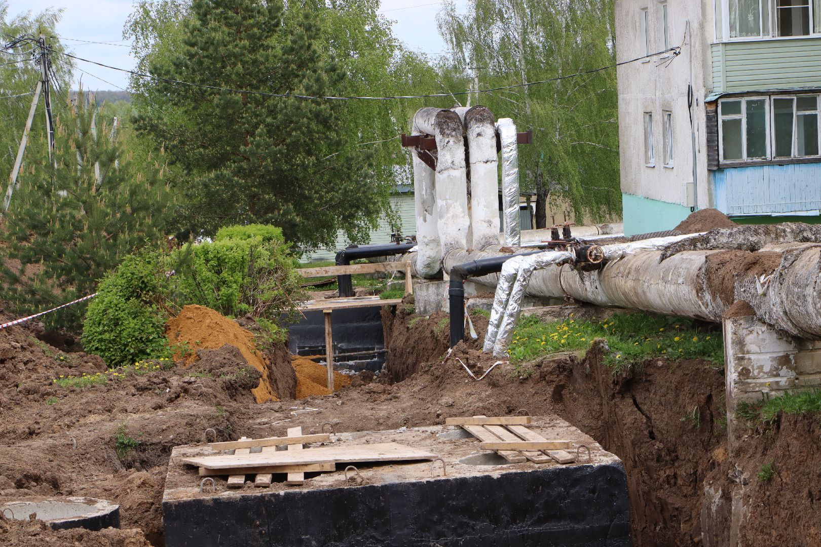 ЖКХ, Капитальный ремонт теплосетей, село петрово, Серебряные Пруды,