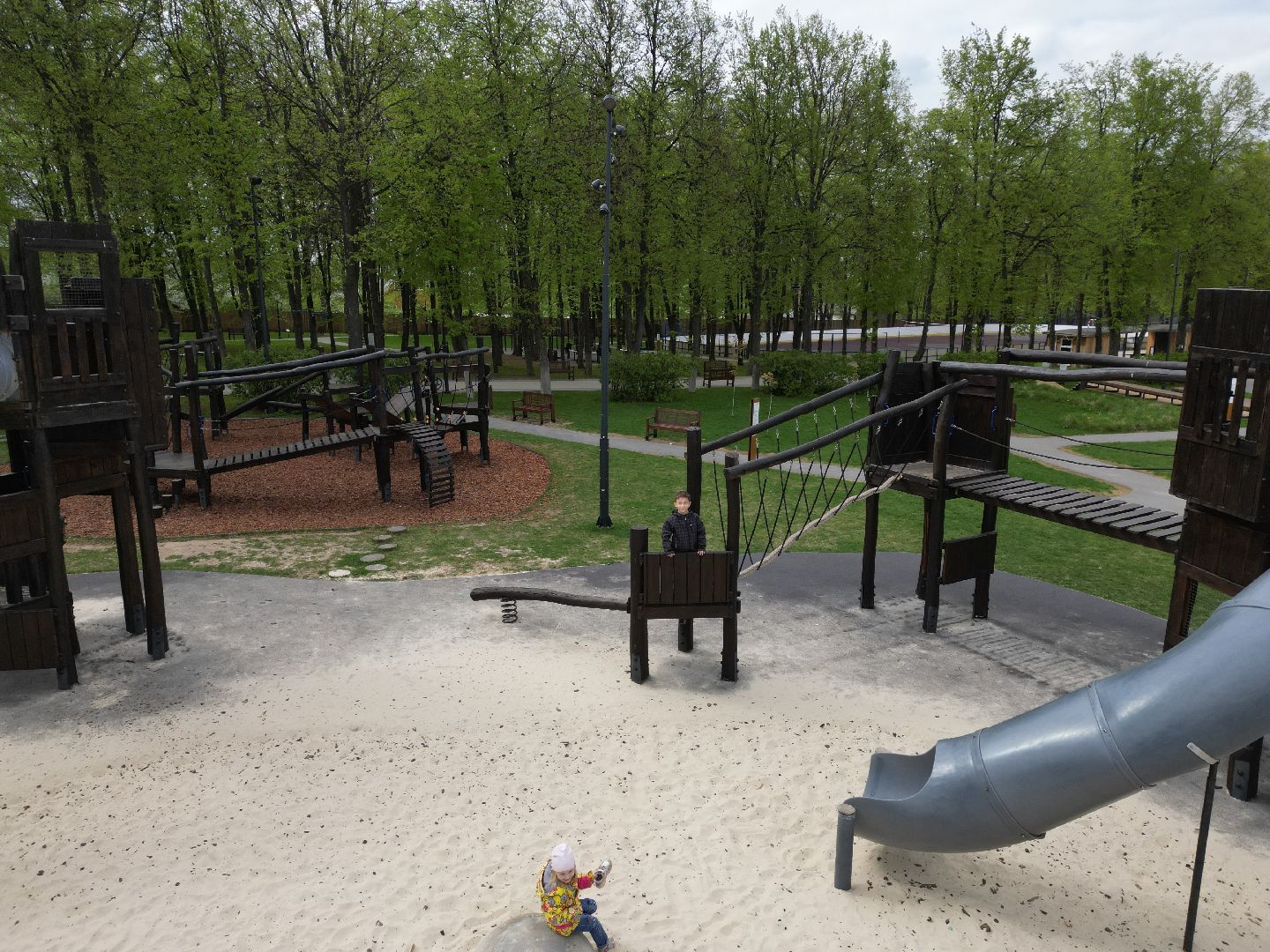 видео с коптера, парк, зарайск,