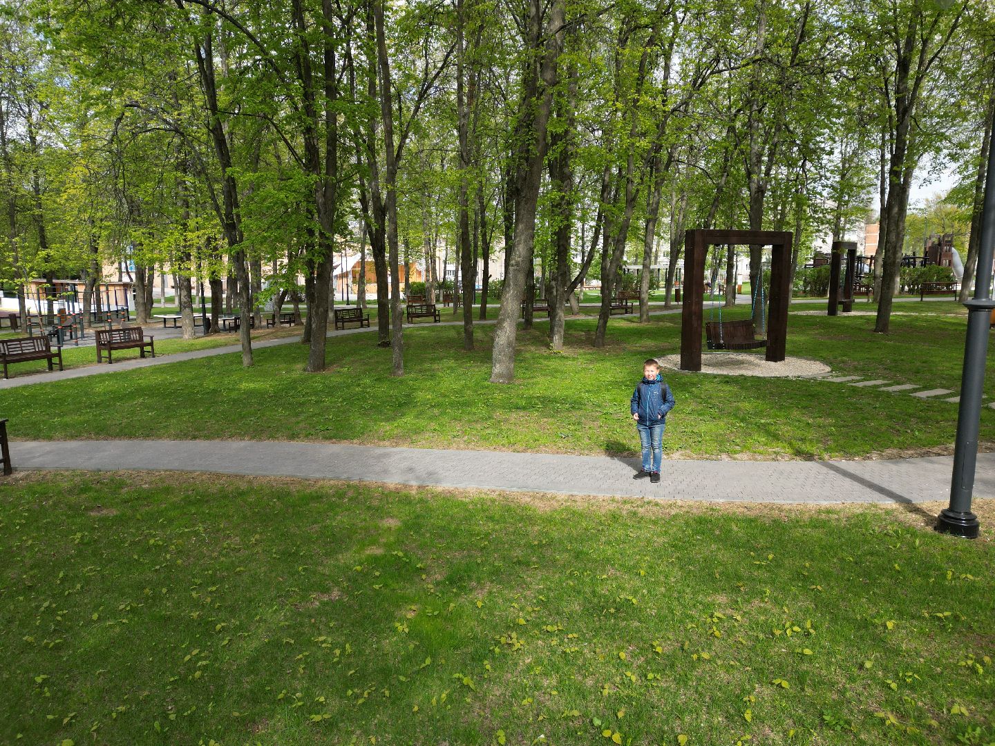 видео с коптера, парк, зарайск,