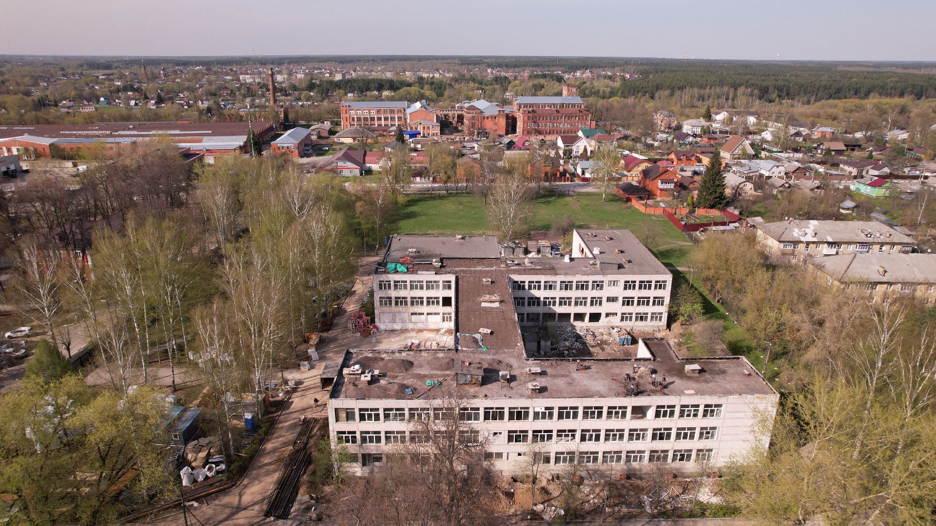 видео с коптера, школа, ремонт,