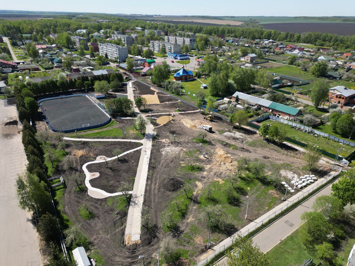 видео с коптера, парк, серебряные пруды,