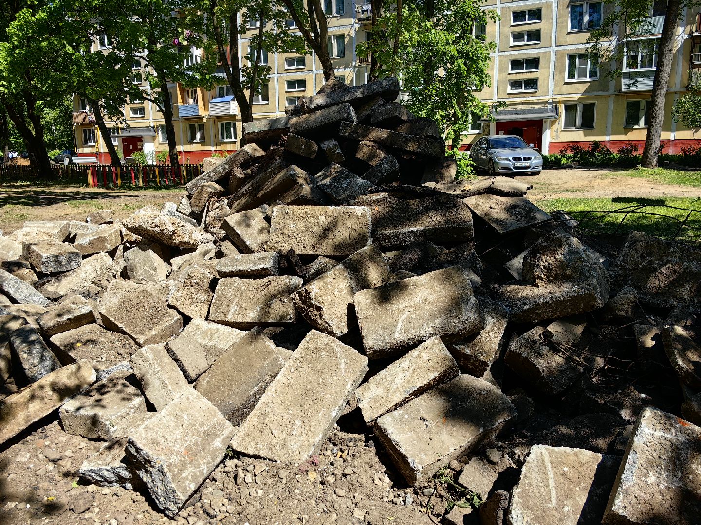 тротуар, бордюры, бригада, благоустройство дворов,