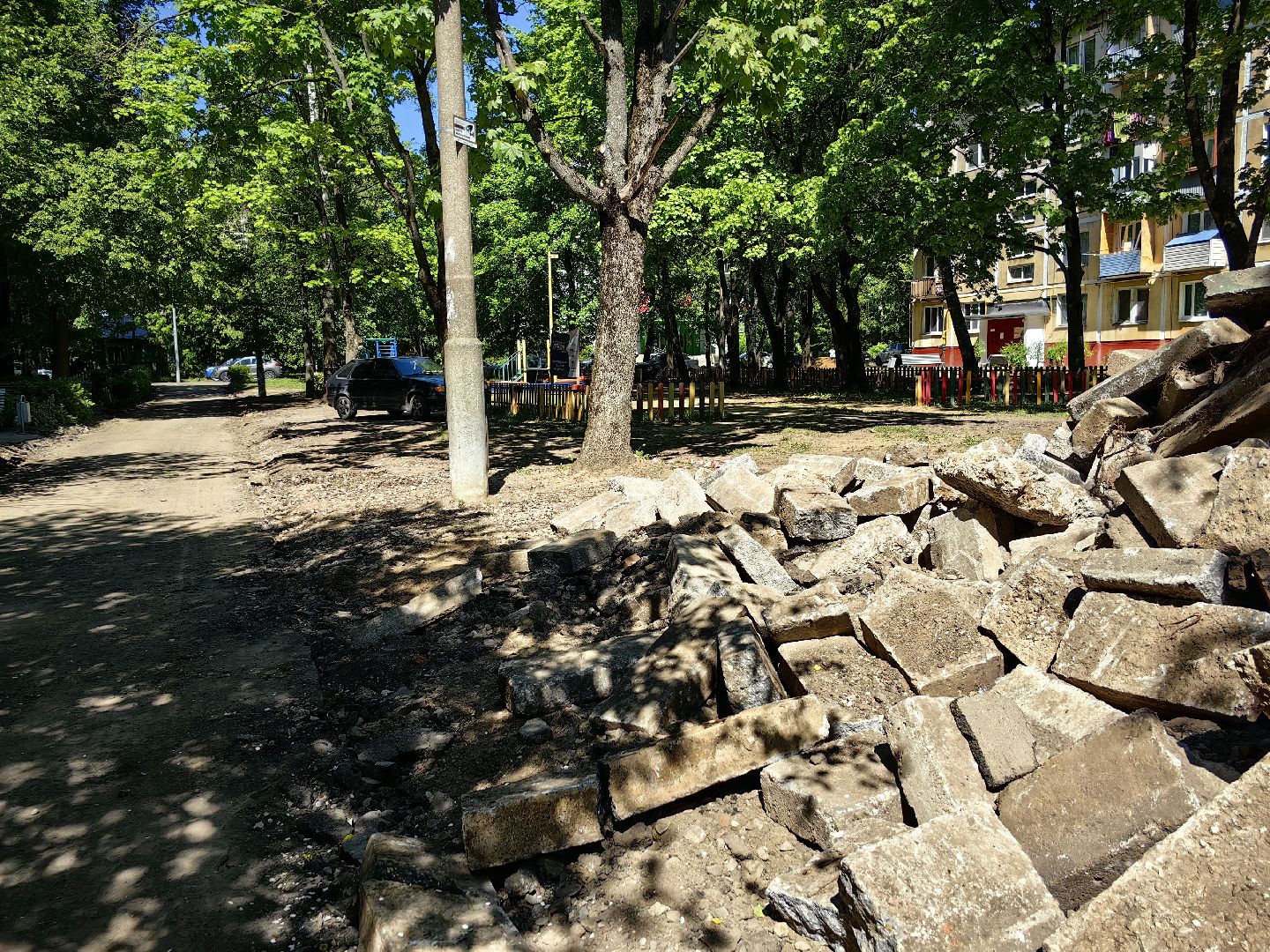 тротуар, бордюры, бригада, благоустройство дворов,