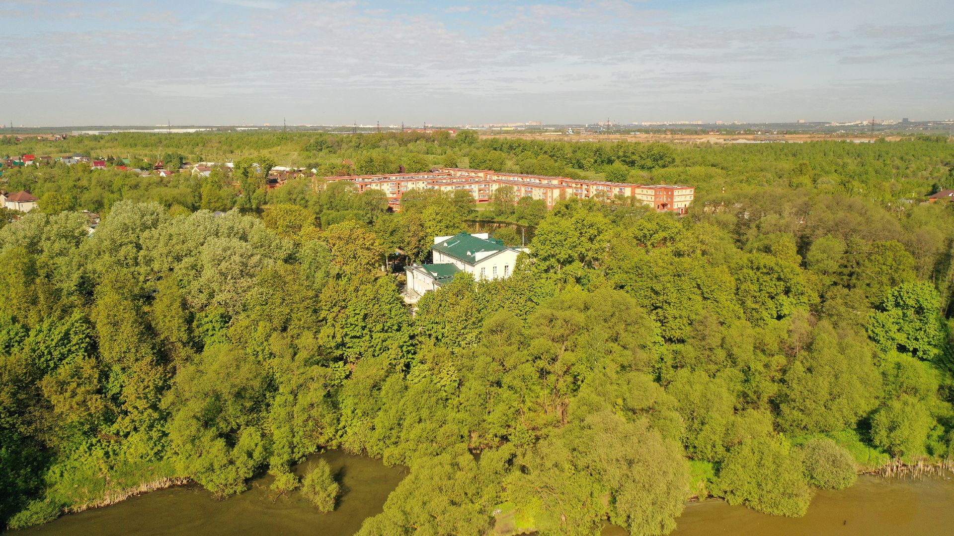 видео с коптера, хоспис, домодедово,