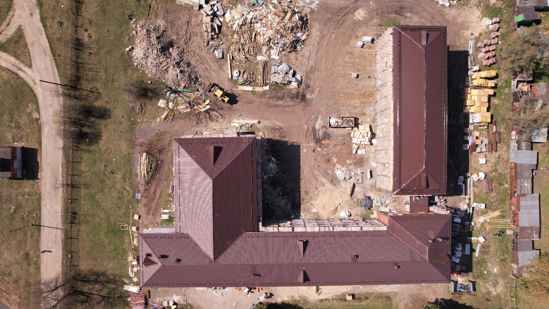 видео с коптера, школа, павловский посад,